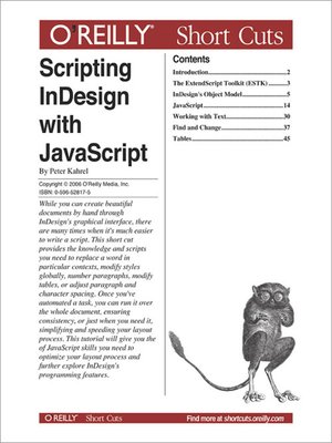 cover image of Scripting InDesign with JavaScript